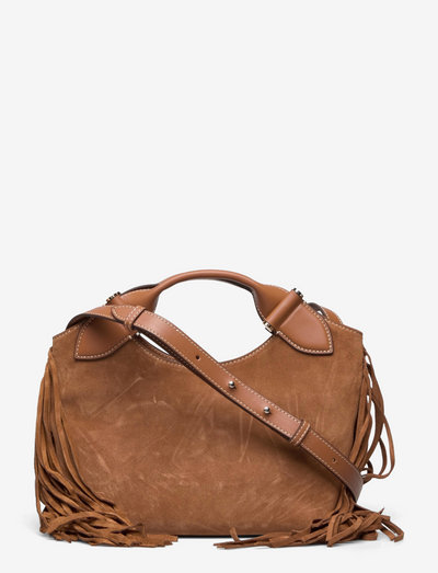 Missy small tote - torby na ramię - suede cognac