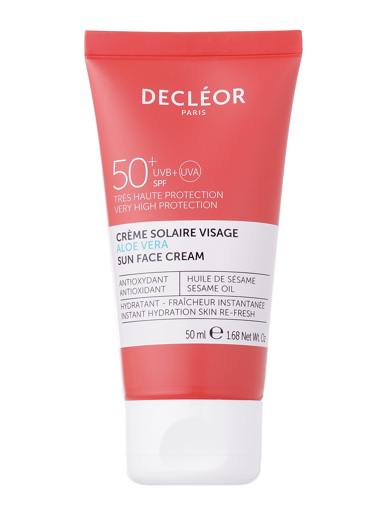 Aloe Vera Sun Face Cream Spf 50+ Beauty MEN Skin Care Sun Products Face Nude Decléor