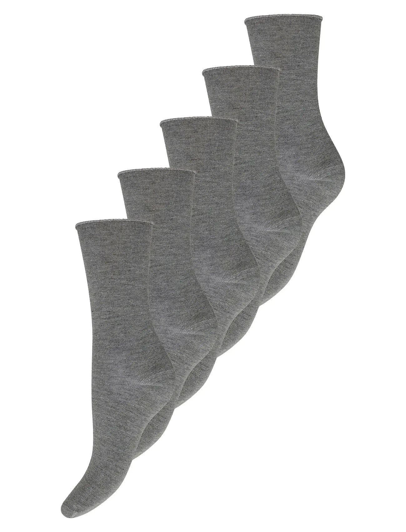 Decoy Decoy Ankle Sock 5-Pack, 37-41, Grey, Sokker > Footies-Ankelsokker, Dame