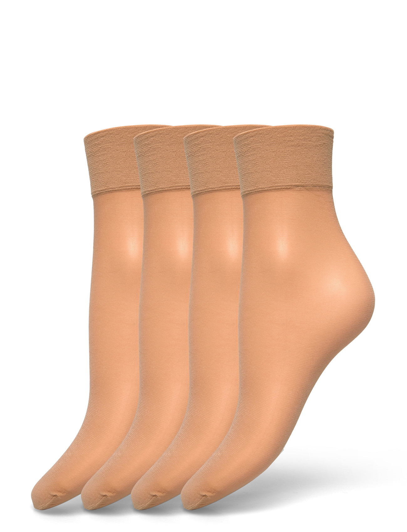 Decoy Decoy Silklook Ankle 4-Pack, One Size, Beige, Sokker > Footies-Ankelsokker, Dame