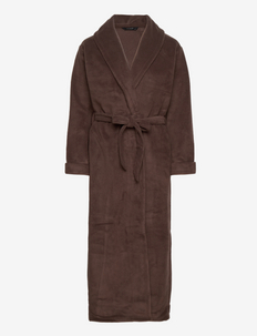 DECOY long fleece robe - sov- & loungeplagg - brun