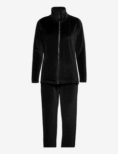 DECOY velour homewear set - pyjamasset - svart
