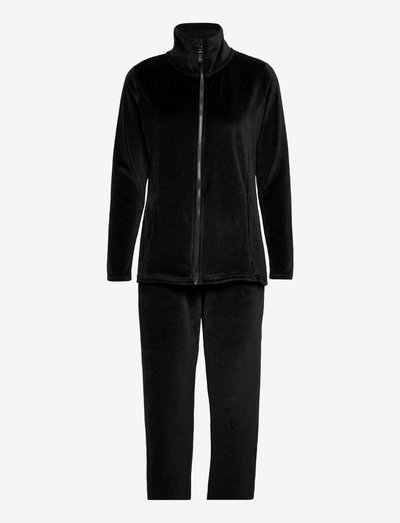 DECOY velour homewear set - pysjamas - svart