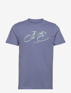 T-shirt Stockholm Marker Bike - graphic print t-shirts - stonewash