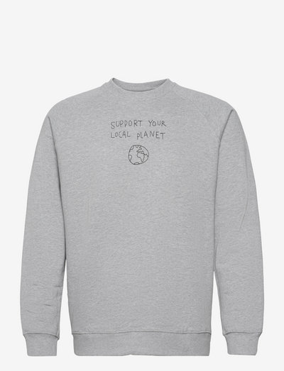 Sweatshirt Malmoe Local Planet Grey Melange - sporta džemperi - grey melange