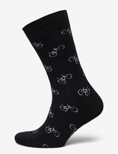 Socks Sigtuna Bike Pattern - crew-socken - black