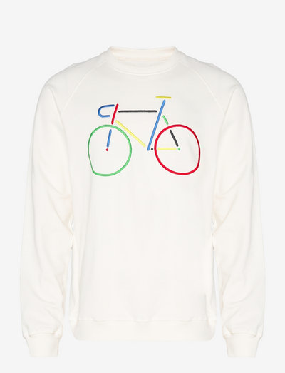 Sweatshirt Malmoe Color Bike Off-White - sporta džemperi - whisper white