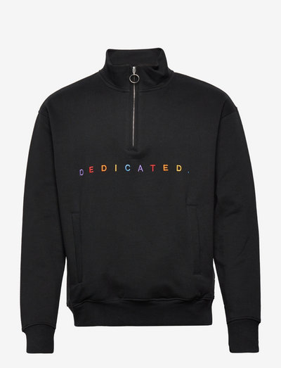 Halfzip Sweatshirt Storuman Dedicated Spread Logo - sporta džemperi - black