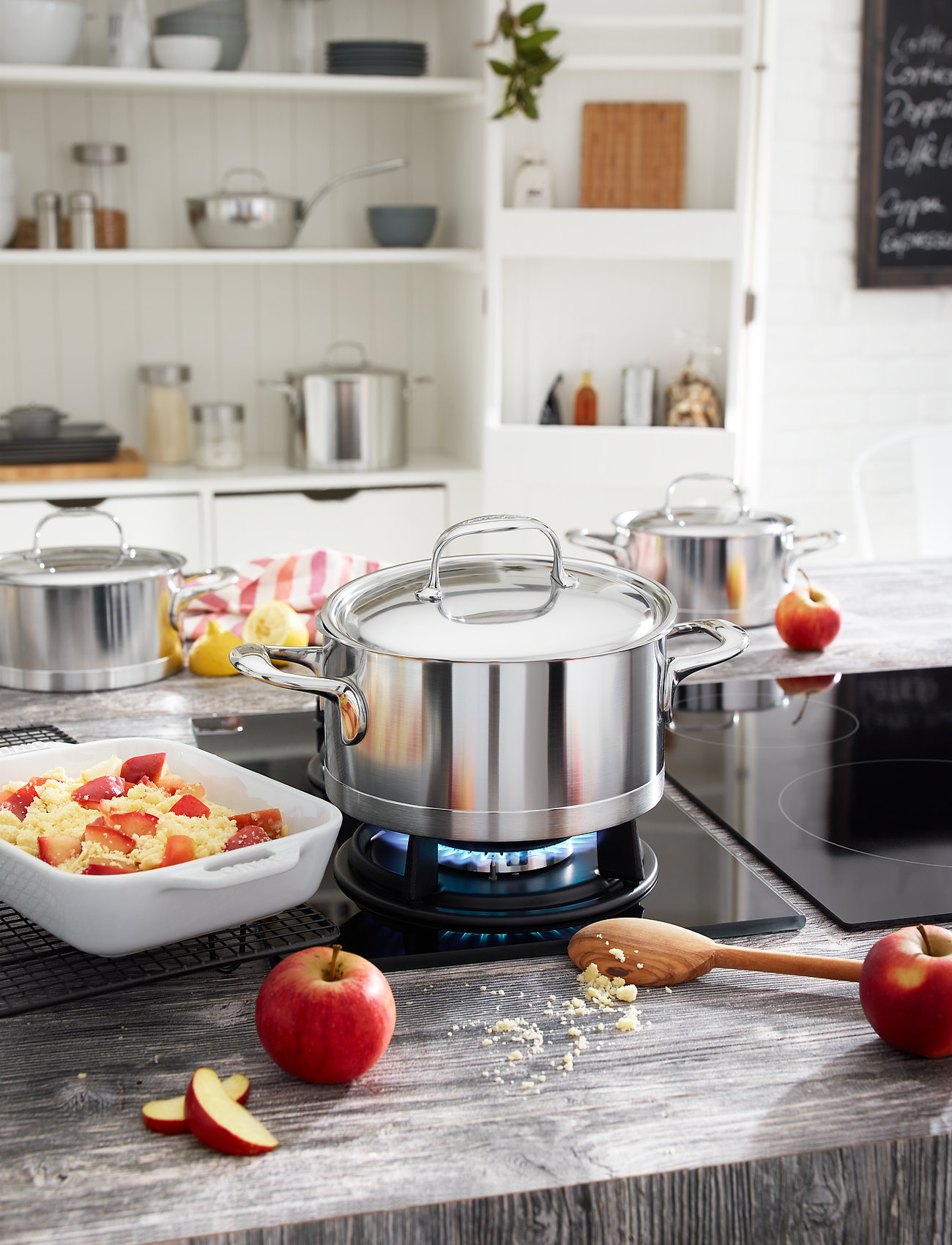 DEMEYERE Atlantis Stew Pot With Lid, 3 l, Silver, Gryder & Pander > Bradepander, Unisex
