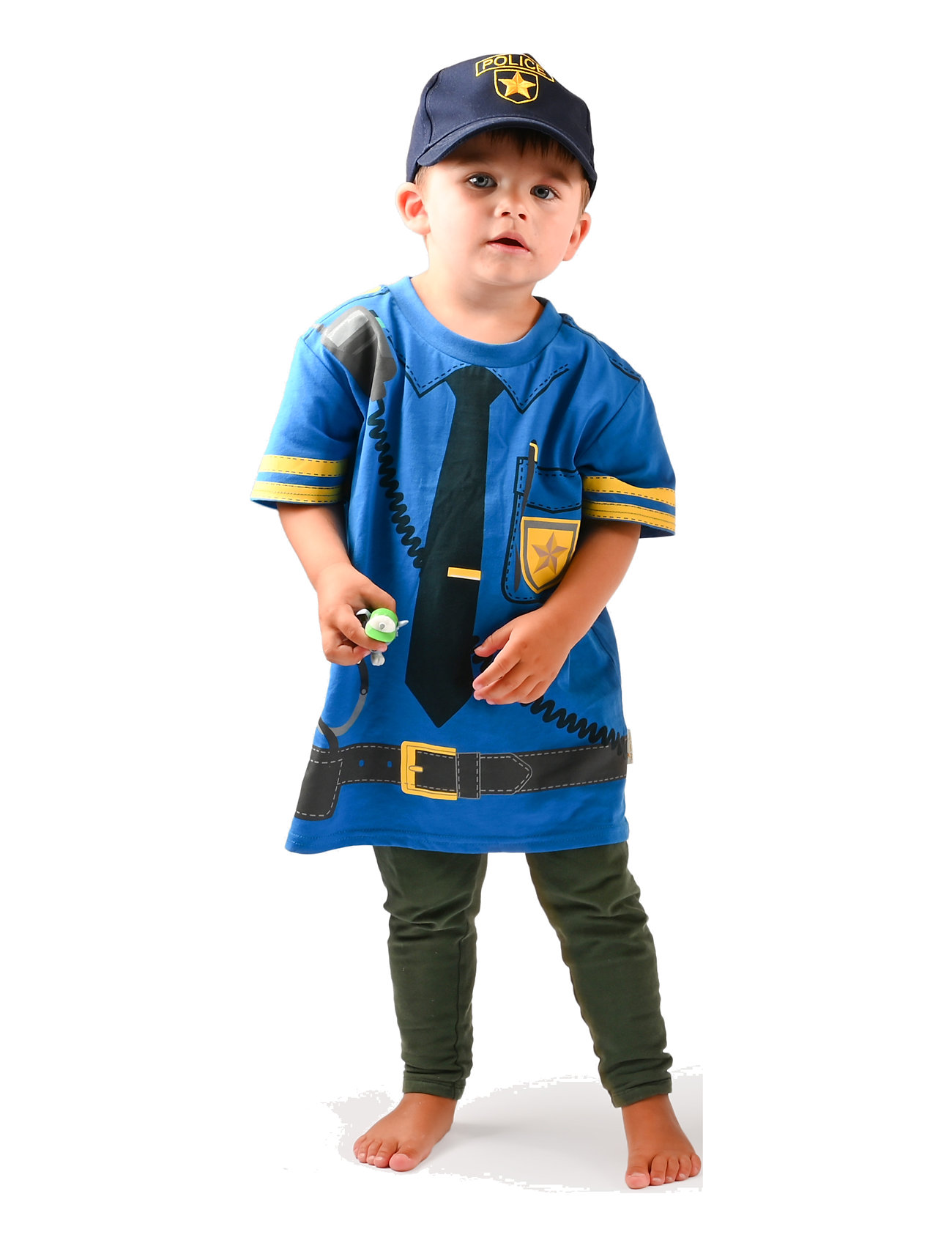 Police T-Shirt Toys Costumes & Accessories Character Costumes Multi/patterned Den Goda Fen