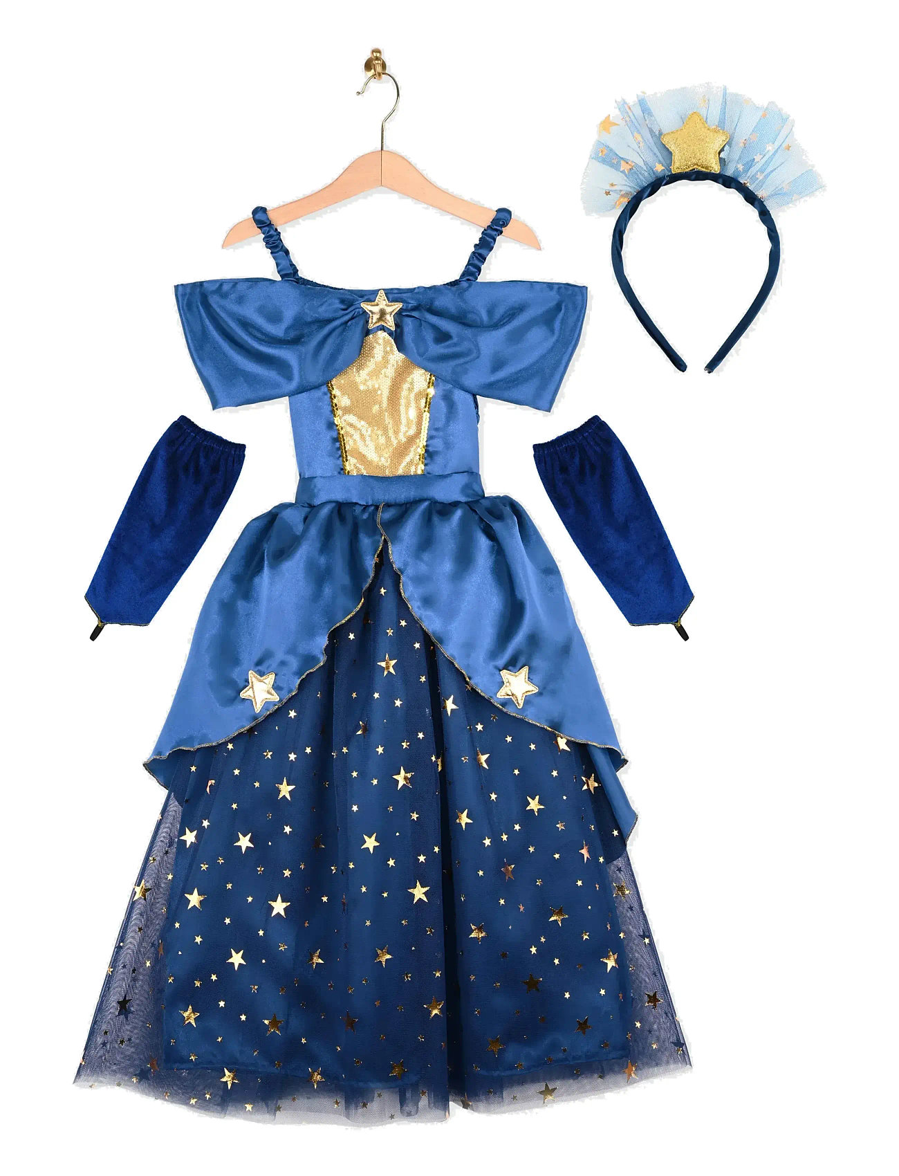 DEN GODA FEN Star Princess Kleid Blau - 98/104 - Kinder