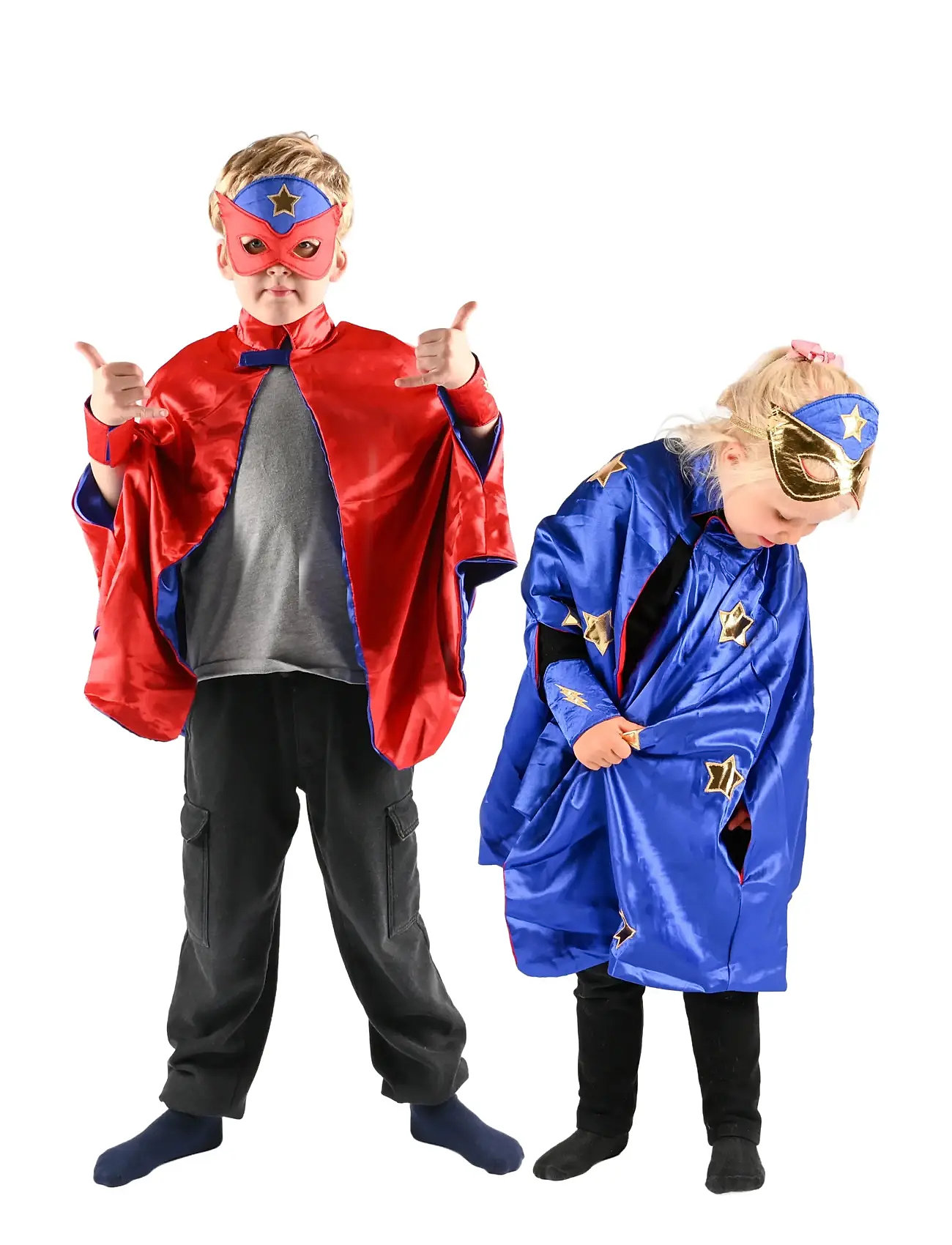 Den goda fen Cape W Accessories Blue/Red, 98/128, Red, Kostumer Og Tilbehør > Karakterkostumer, Børn