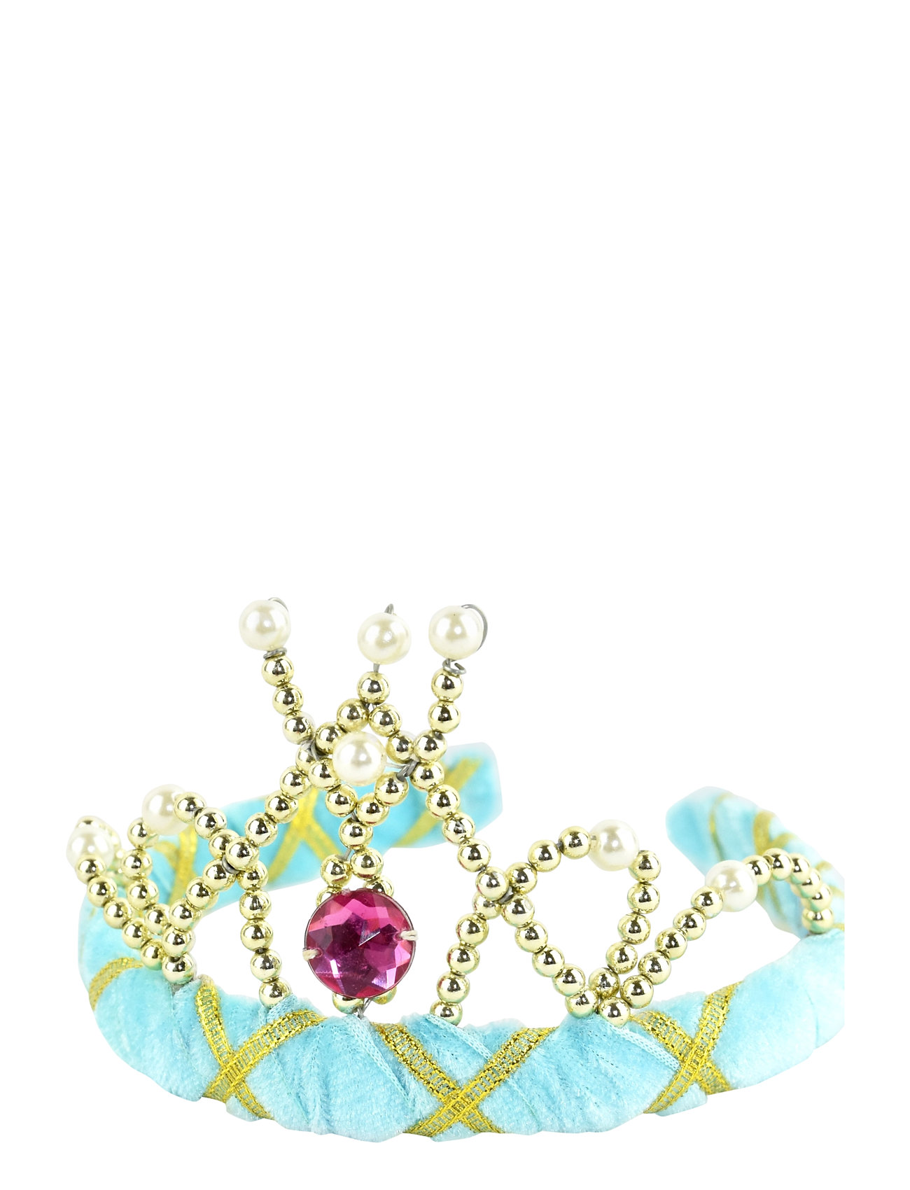 DEN GODA FEN Samt Tiara Blau - One Size - Kinder