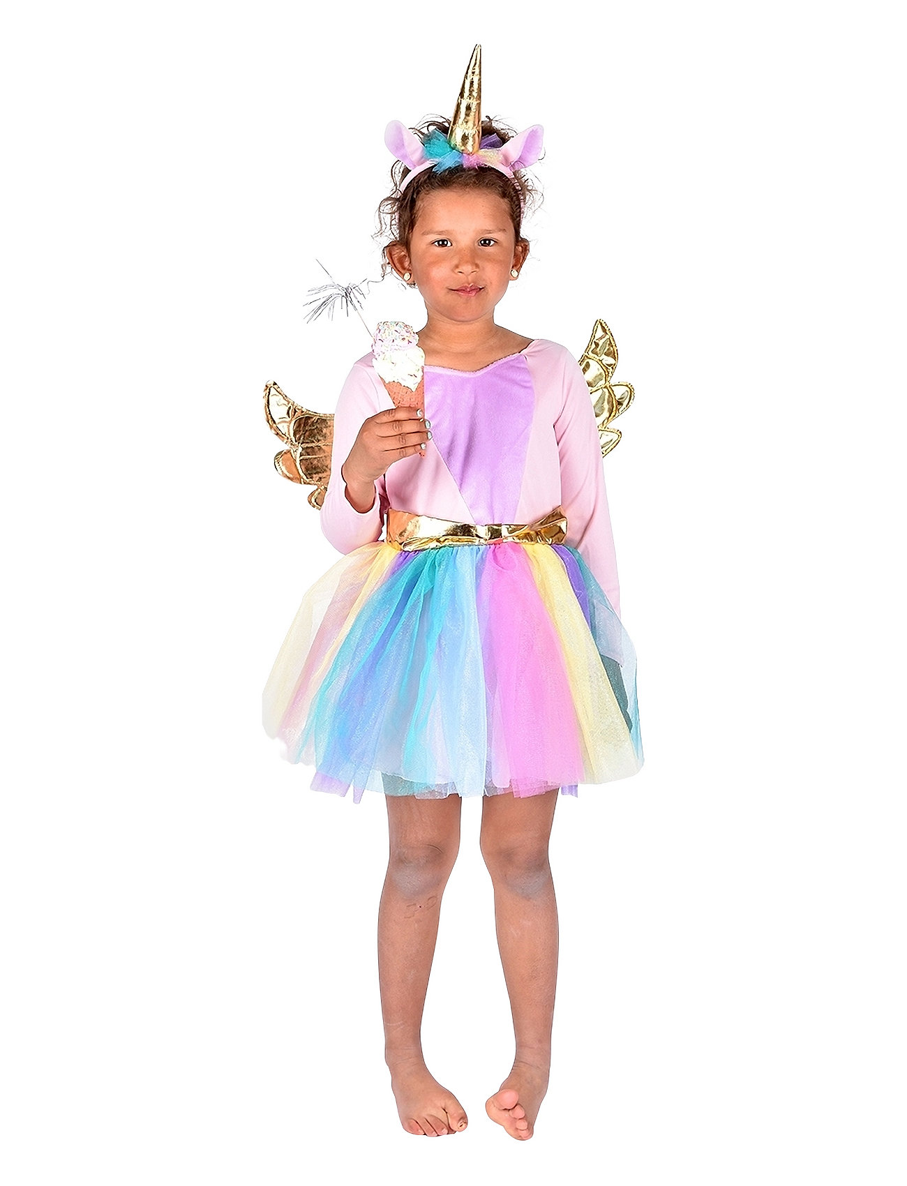 Dress Unicorn + Diadem Toys Costumes & Accessories Character Costumes Multi/patterned Den Goda Fen