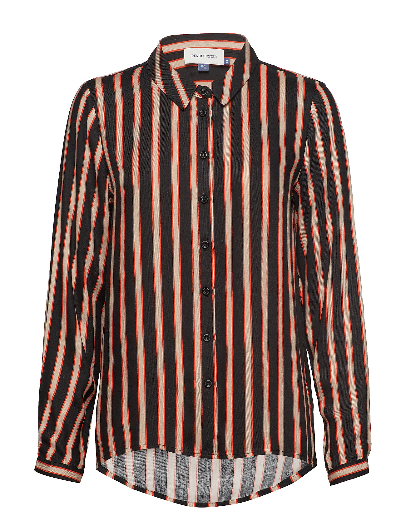 orange and black striped shirt