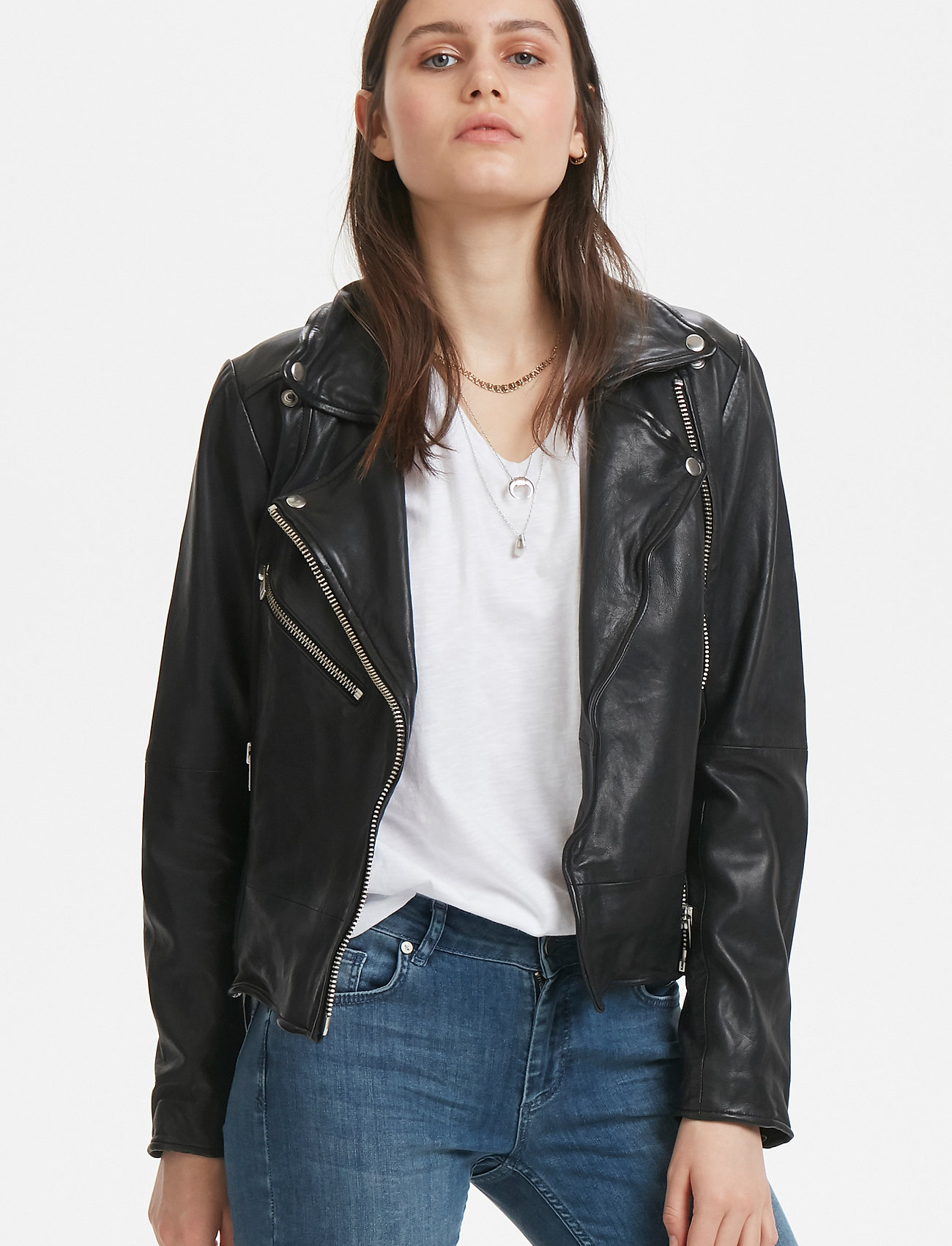 denim leather jacket