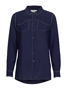 Under 300kr | Skjorter | Stort utvalg av de seneste nyhetene Quinn Straight fit Linen cotton Shirt (Chambray Blue 864