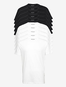 10 Pack T-SHIRT - multipack t-skjorter - 5 black/ 5 white