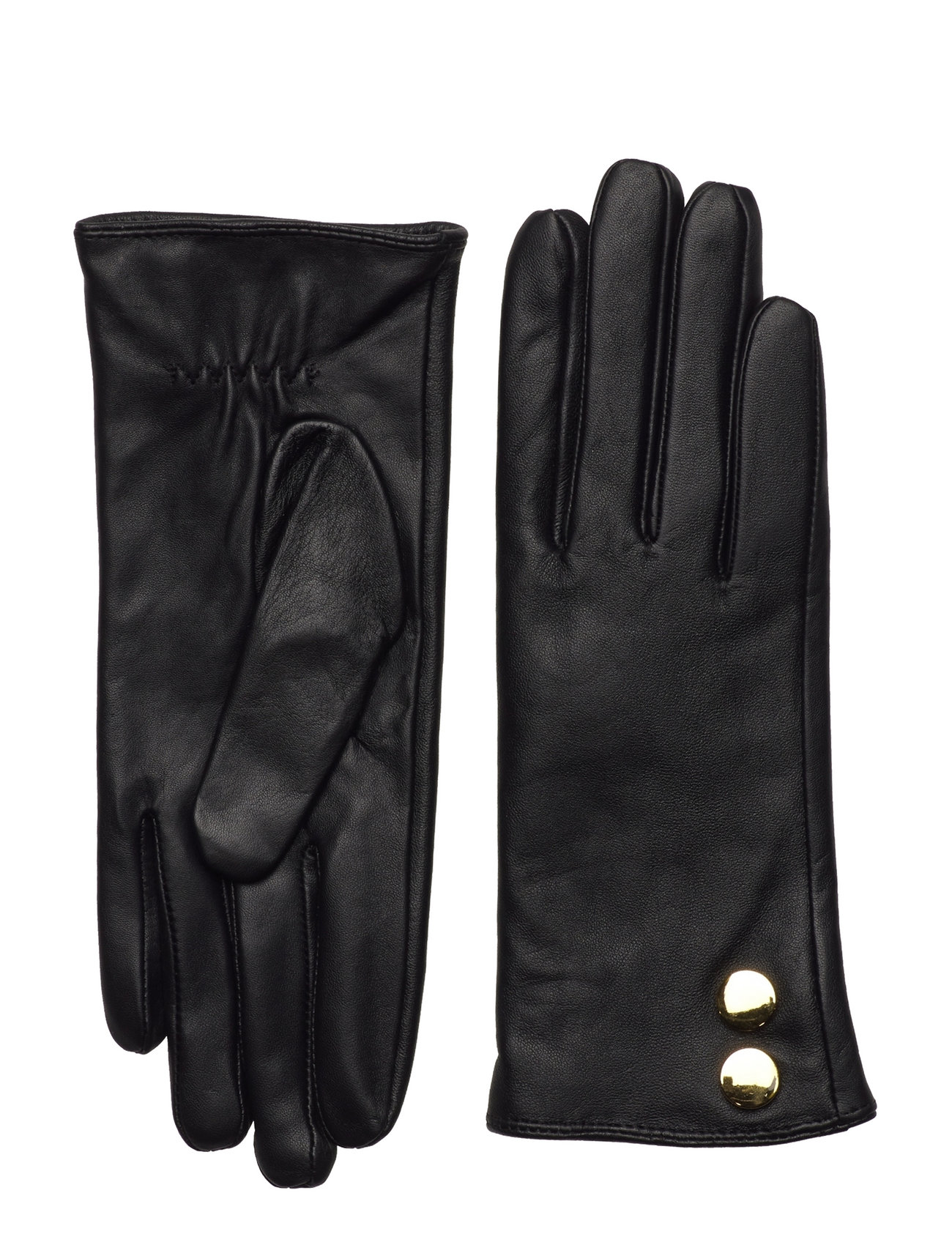 DEPECHE Gloves With Buttons Svart