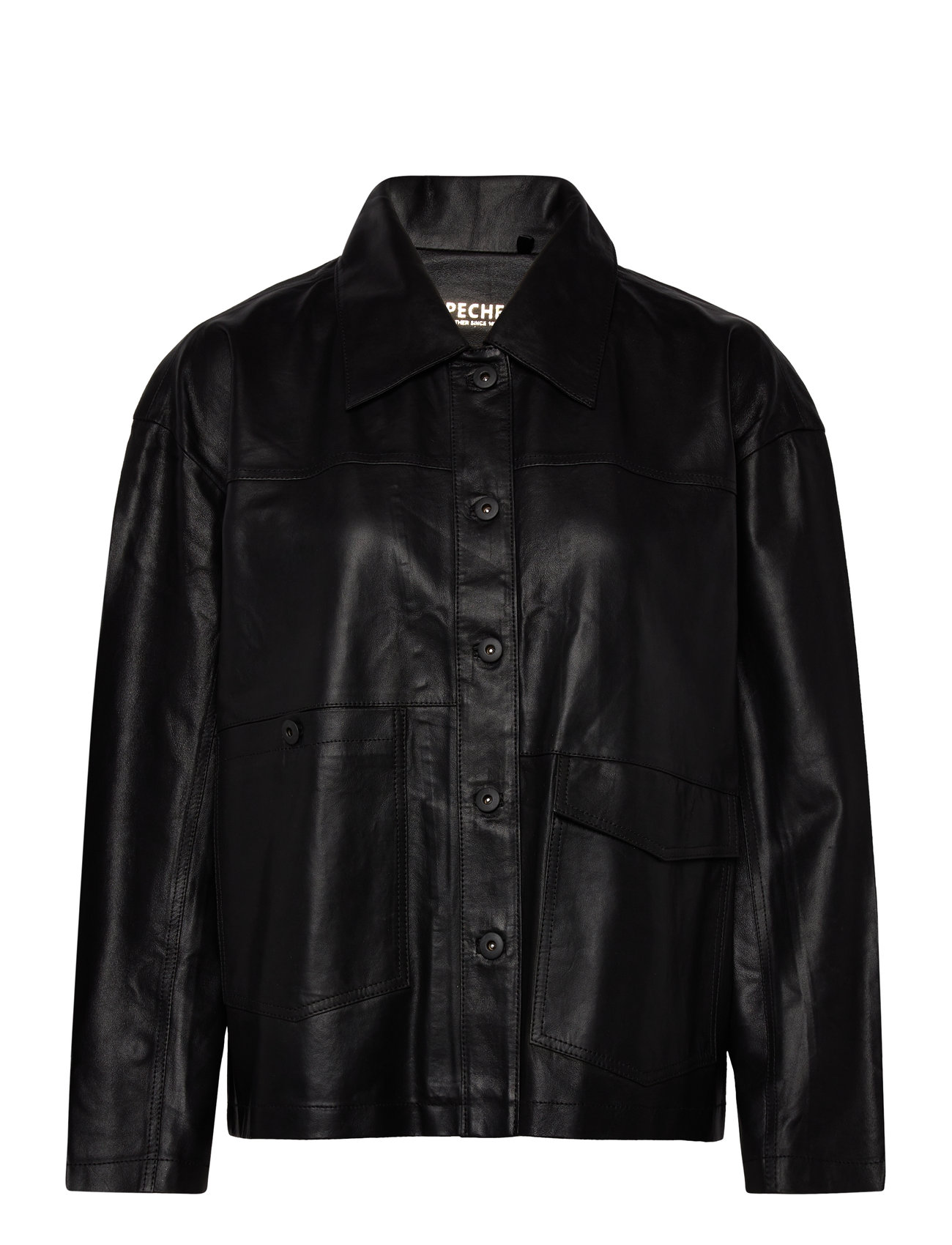 Marlon leather discount jacket stussy