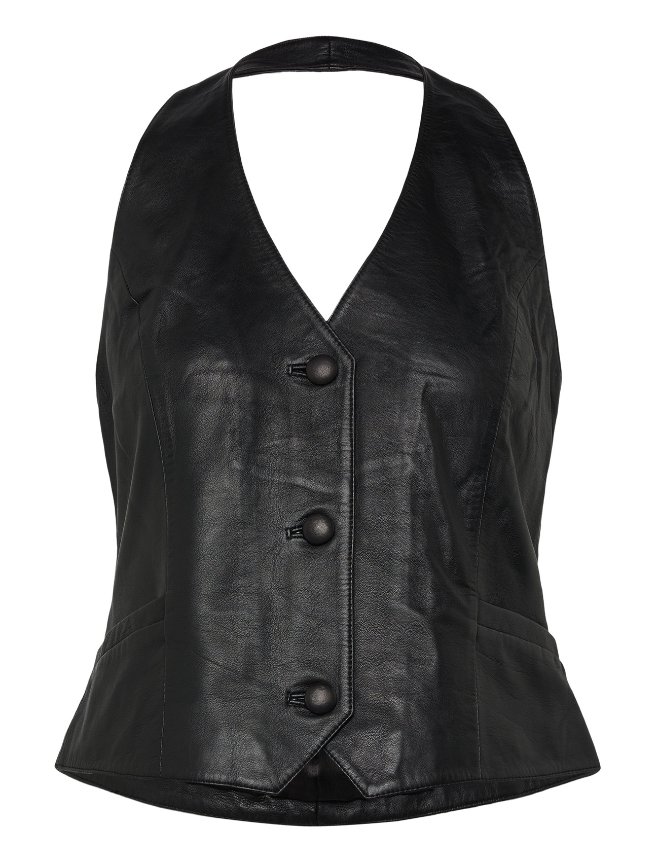 DEPECHE Kimmidep Leder Vest Schwarz - 40 - Damen