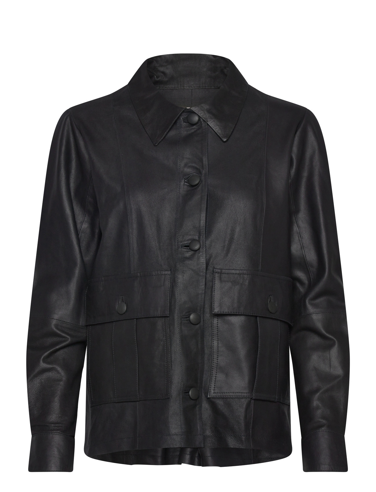 DEPECHE Lenoadep Leder Jacke Schwarz - 36 - Damen