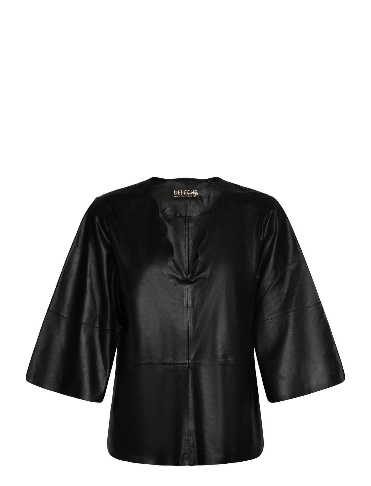 DEPECHE Trinedep Blouse, 40, Black, Bluser > Kortærmede, Dame