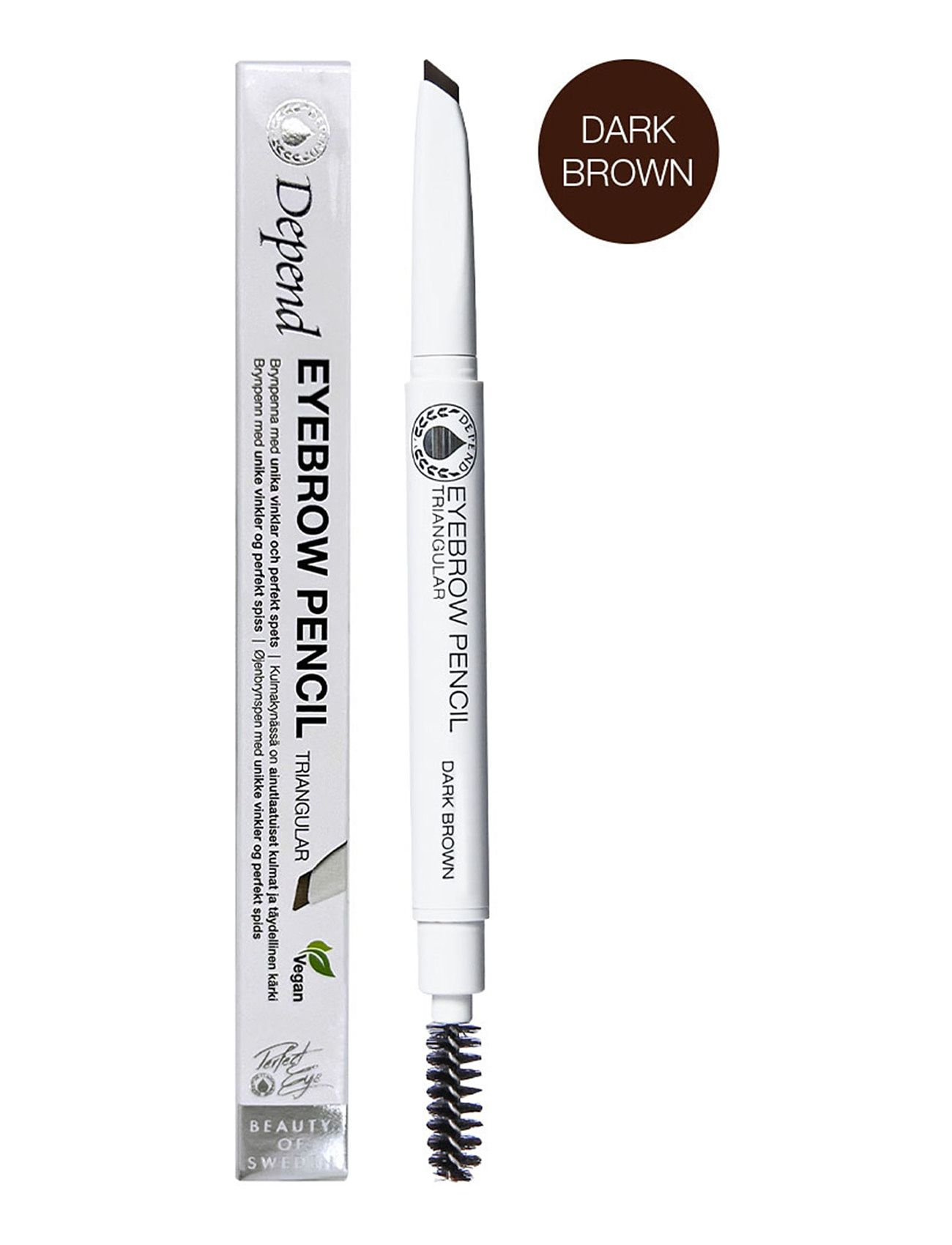 Depend Cosmetic Eyebrowpen. Triangular Darkbrown, One Size, Nude, Øjenbryn > Øjenbrynsblyant, Dame