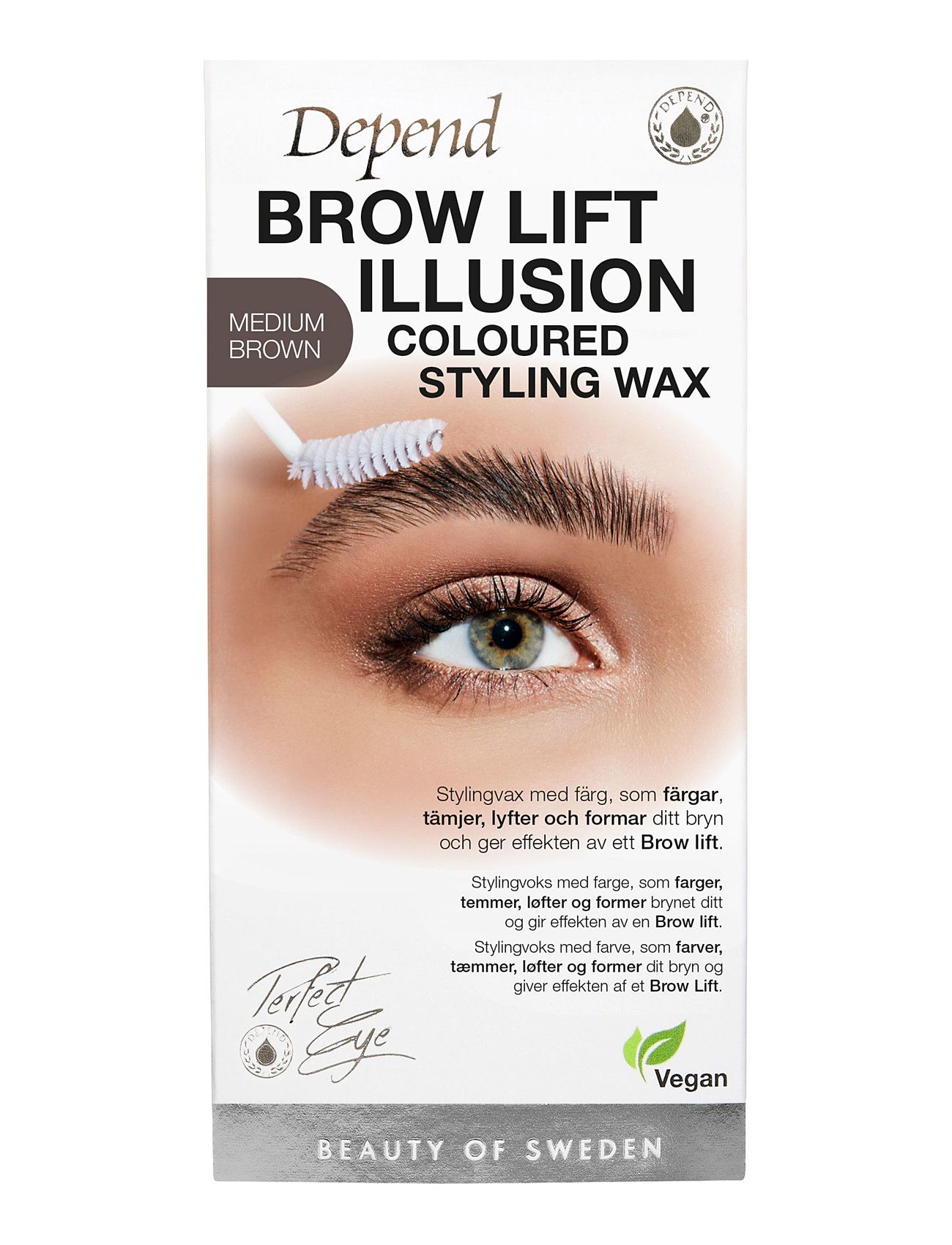 Pe Brow Illusion Wax M.brown Se/No/Dk Beauty Women Makeup Eyes Eyebrows Eyebrow Pomade Nude Depend Cosmetic