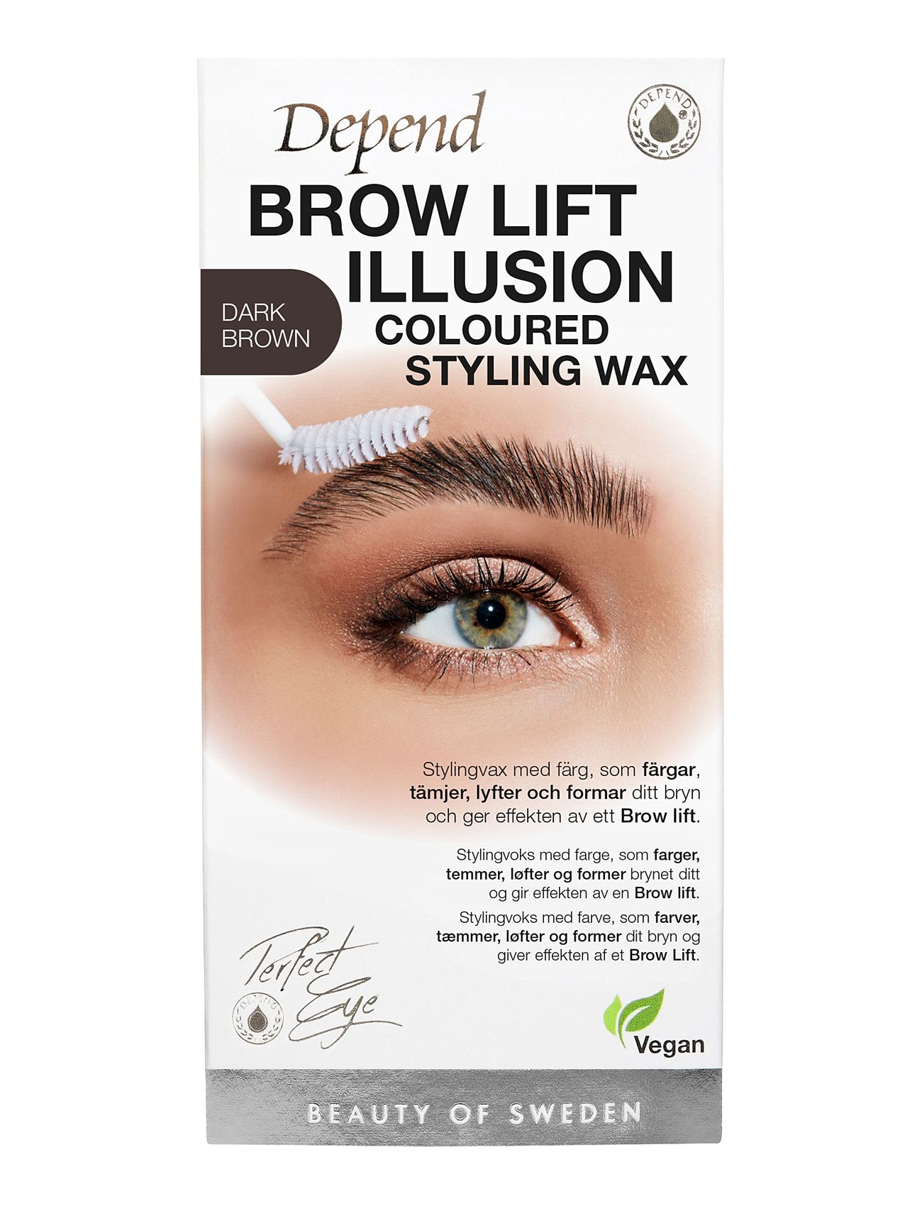 Pe Brow Illusion Wax D.brown Se/No/Dk Beauty Women Makeup Eyes Eyebrows Eyebrow Pomade Nude Depend Cosmetic