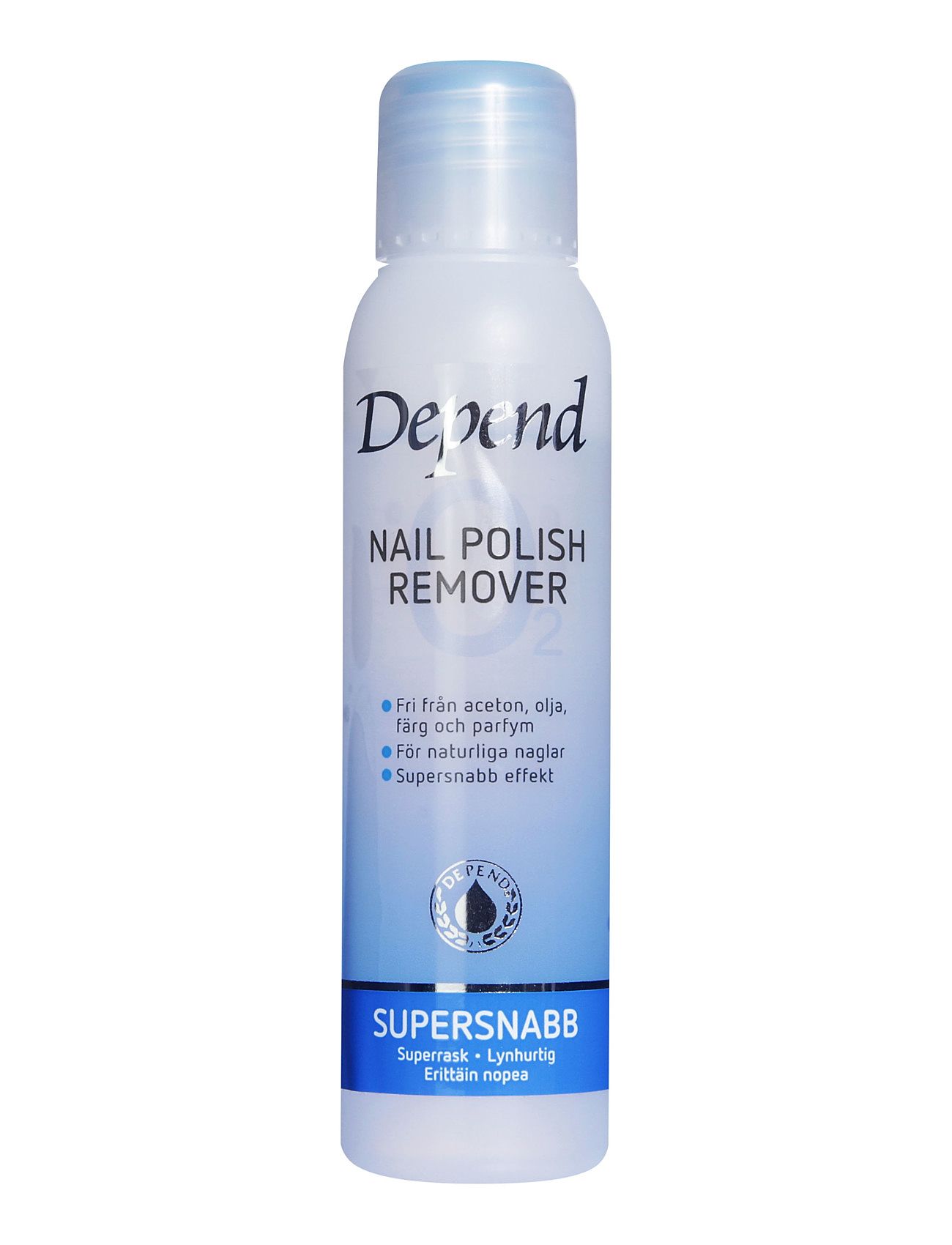 Remover Blå 100 Ml O2 Nord Nagellacksborttagning Nude Depend Cosmetic