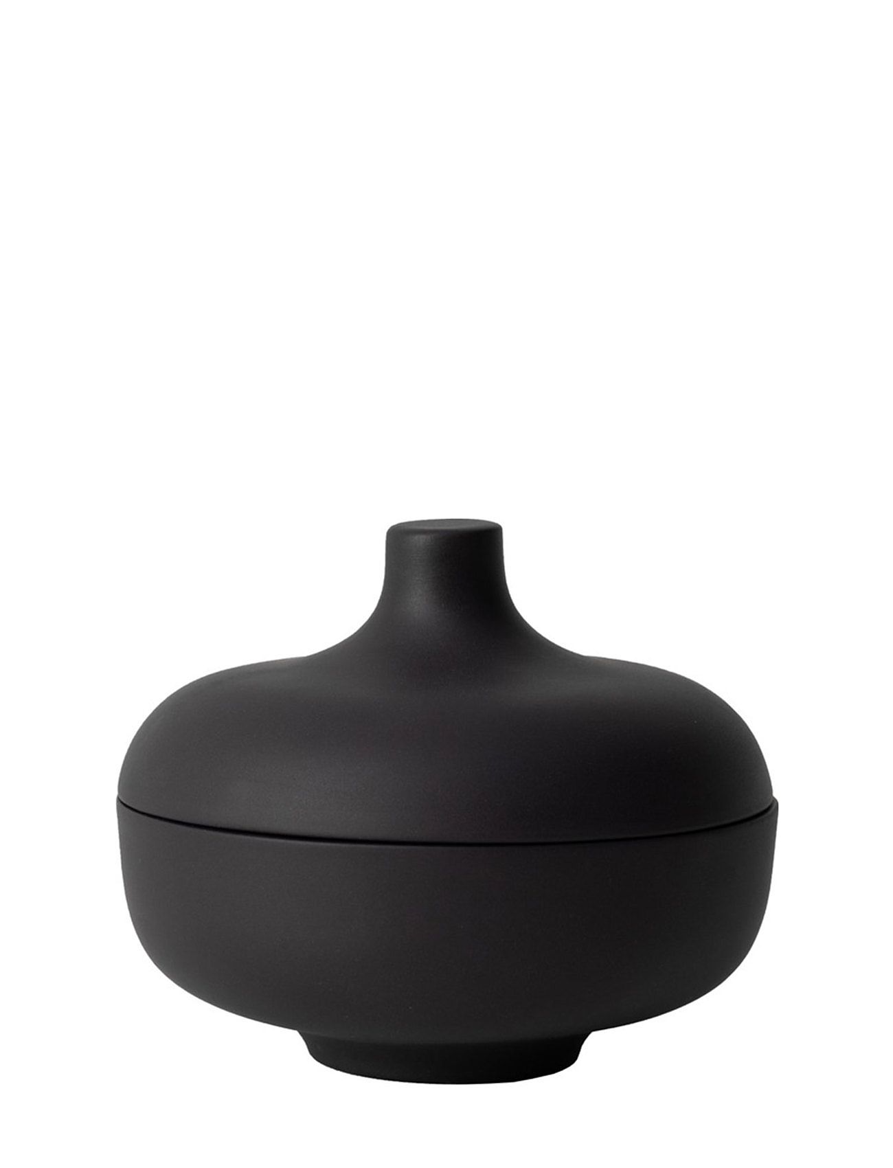 Sand Medium Bowl W Lid Home Tableware Bowls & Serving Dishes Serving Bowls Black Design House Stockholm