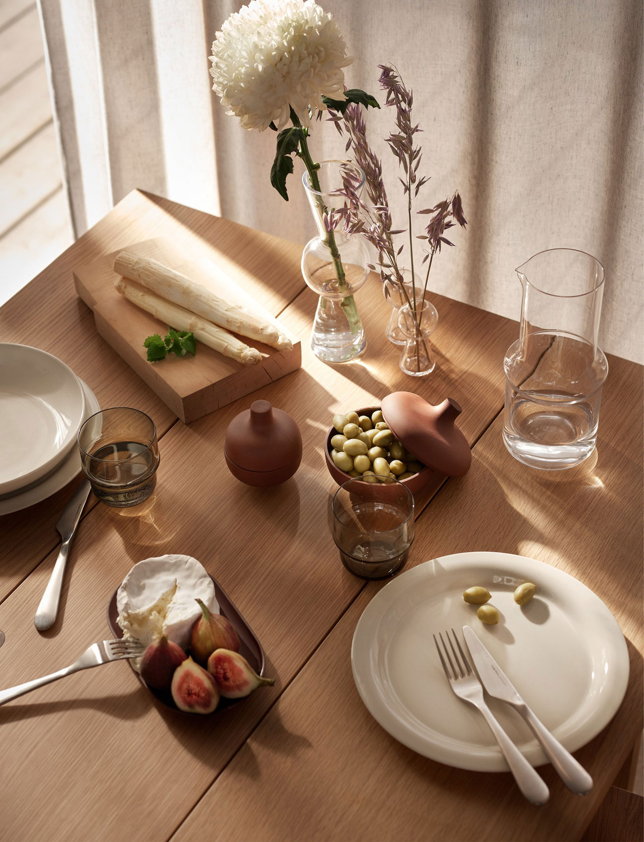 Design House Stockholm Sand Medium Bowl W Lid, One Size, Brown, Skåle Og Serveringsfade > Serveringsskåle, Unisex