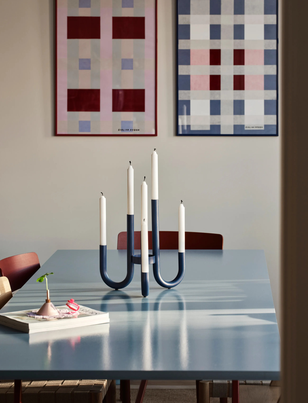 Design House Stockholm Turn Candelabrum, One Size, Blue, Lysestager & Lanterner > Lysestager, Unisex