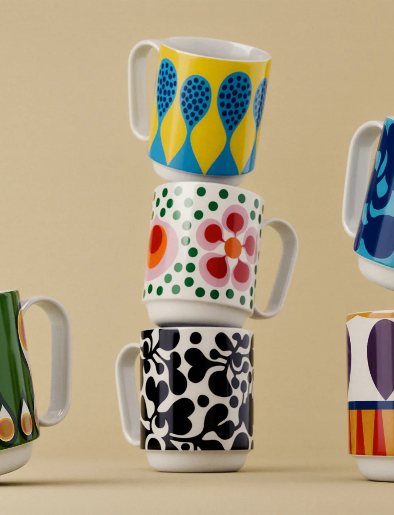 Design House Stockholm Birds 1967 Mug, 35 CL, Green, Kopper & Krus > Kaffekopper, Unisex