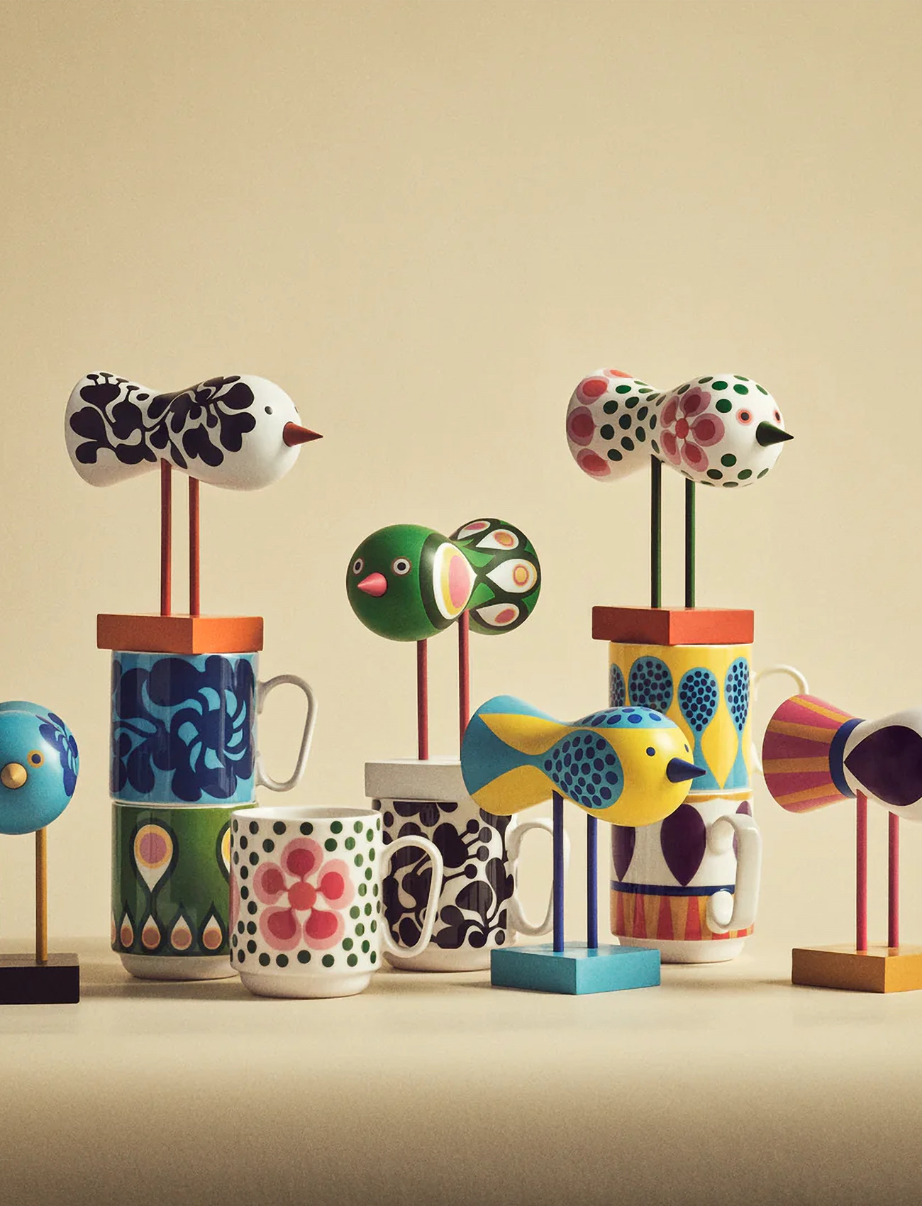 Design House Stockholm Birds 1967 Mug, 35 CL, White, Kopper & Krus > Kaffekopper, Unisex