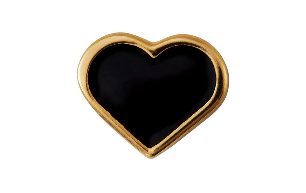 Enamel Heart CharmGoldblackDesign Enamel Letters Heart XuOPZTki