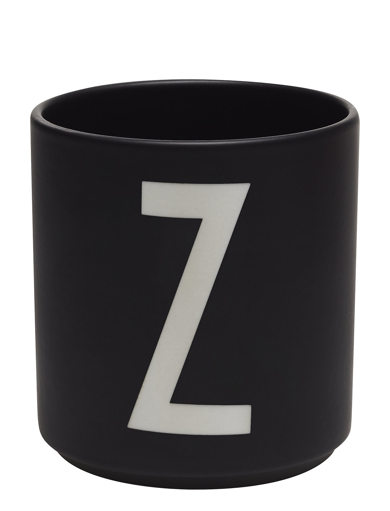 Black Porcelain Cups A-Z Home Meal Time Cups & Mugs Musta Design Letters