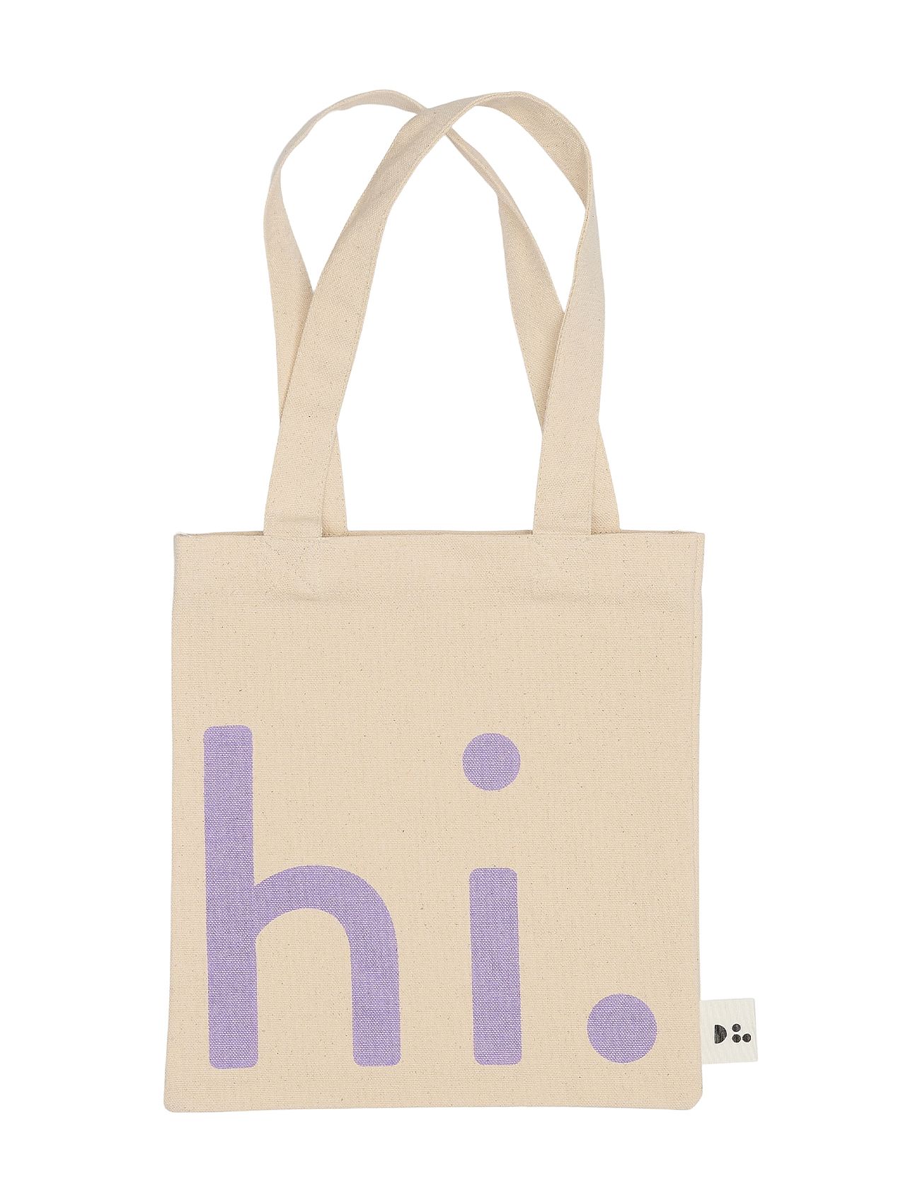 Little Hi. Travel Bag Beige Design Letters