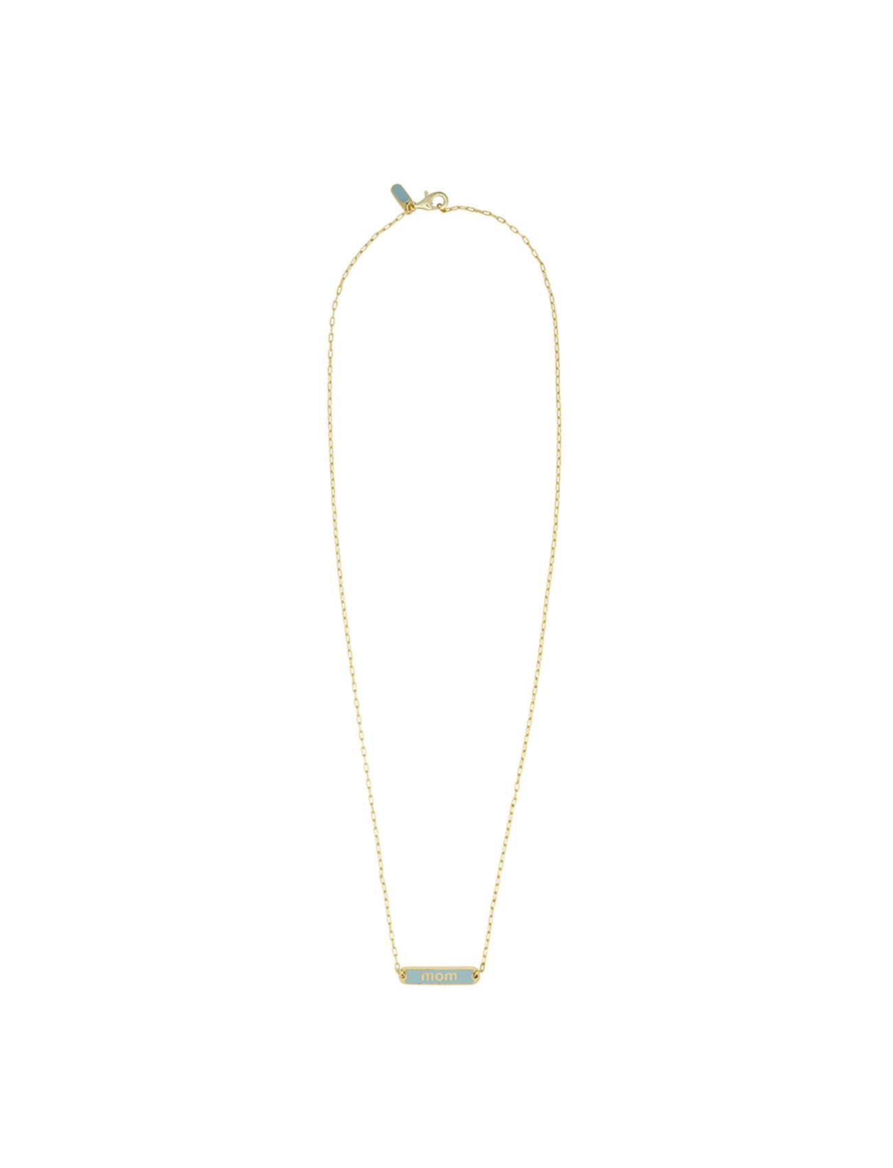 Vip Candy Tag Necklace Blue Design Letters