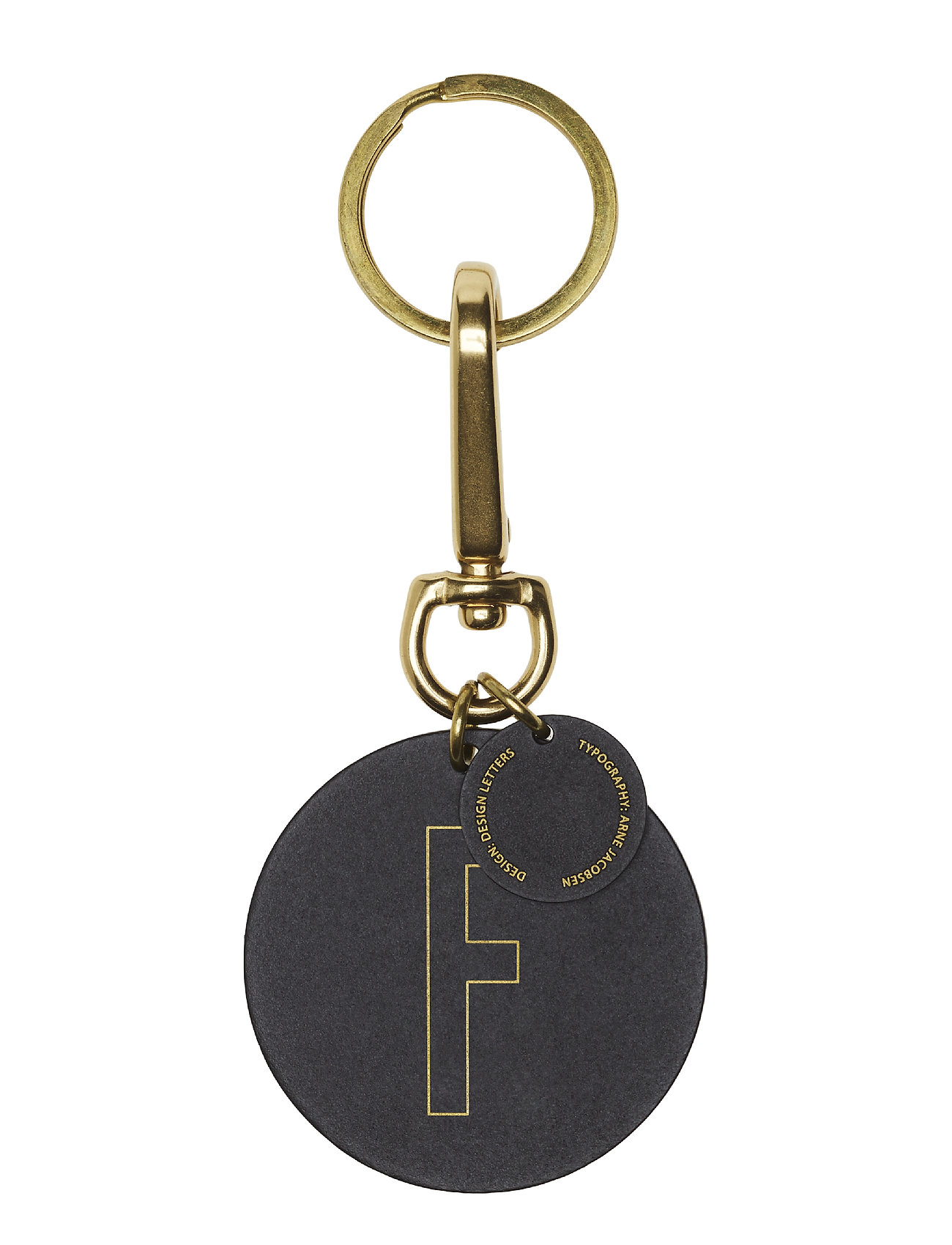 Personal Key Ring & Bagtag Avaimenperä Musta Design Letters