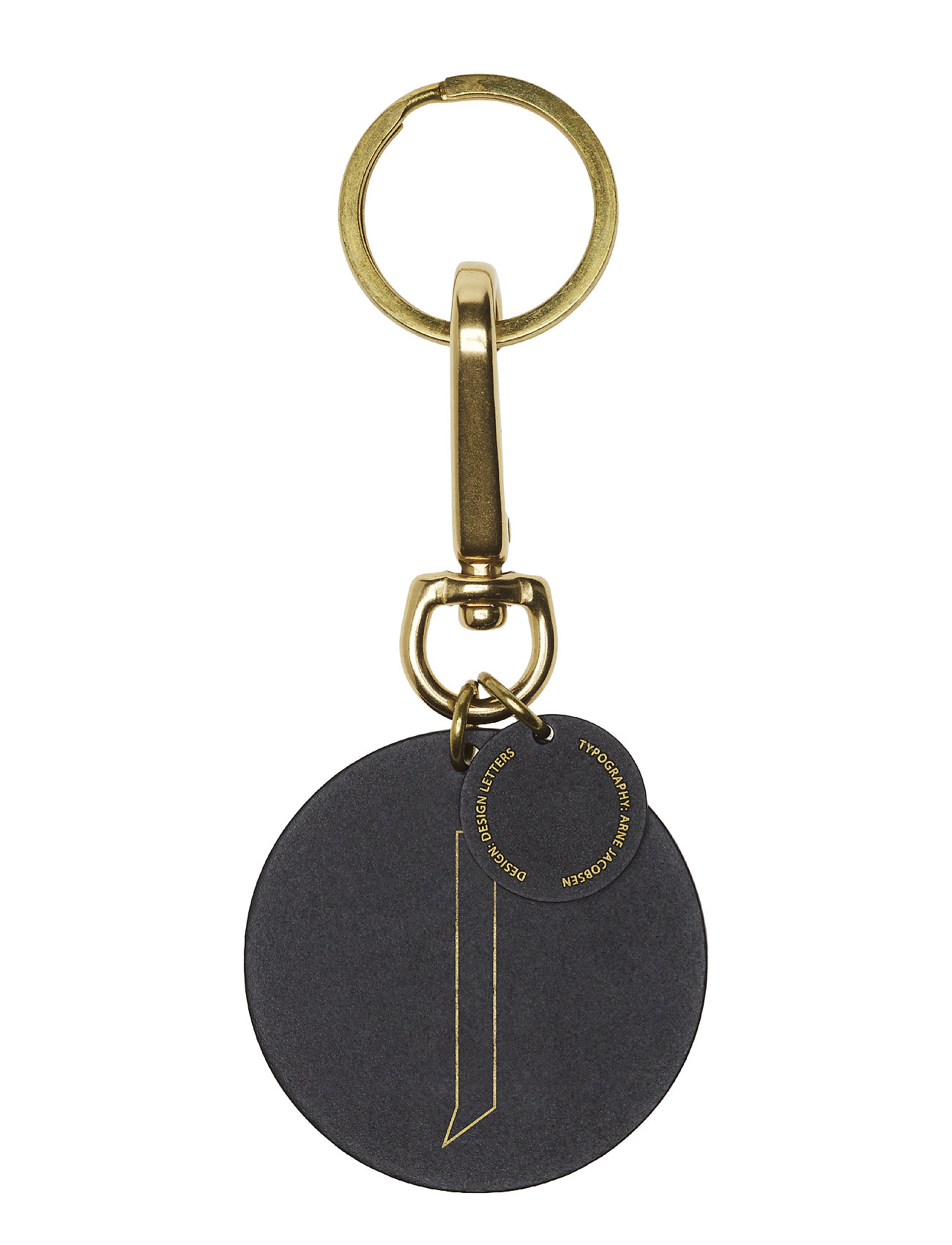 Personal Key Ring & Bagtag Black Design Letters 40895