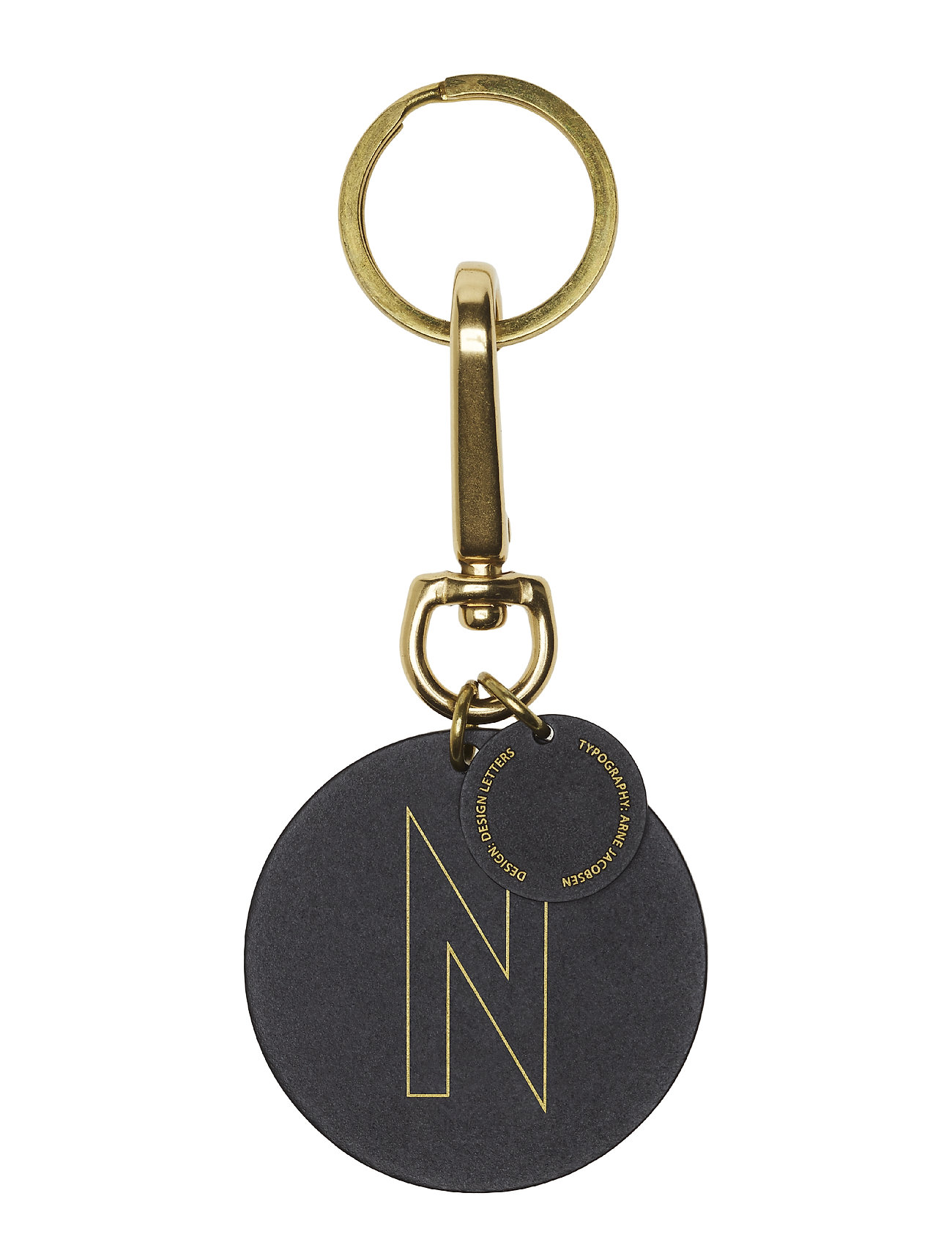 Personal Key Ring & Bagtag Black Design Letters 40889