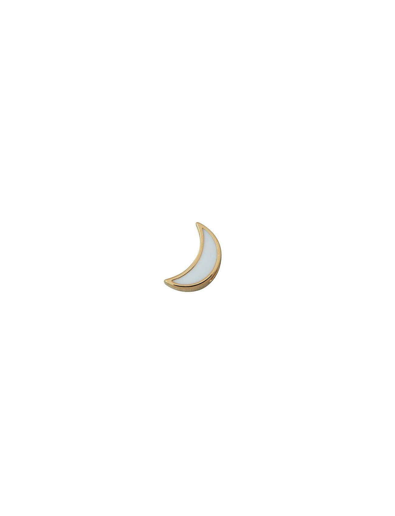 Enamel Moon Charm White Design Letters 42719