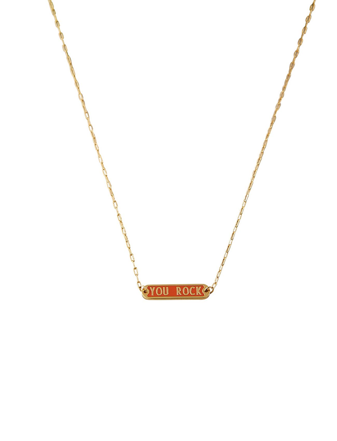 Word Candy Tag Necklace Red Design Letters