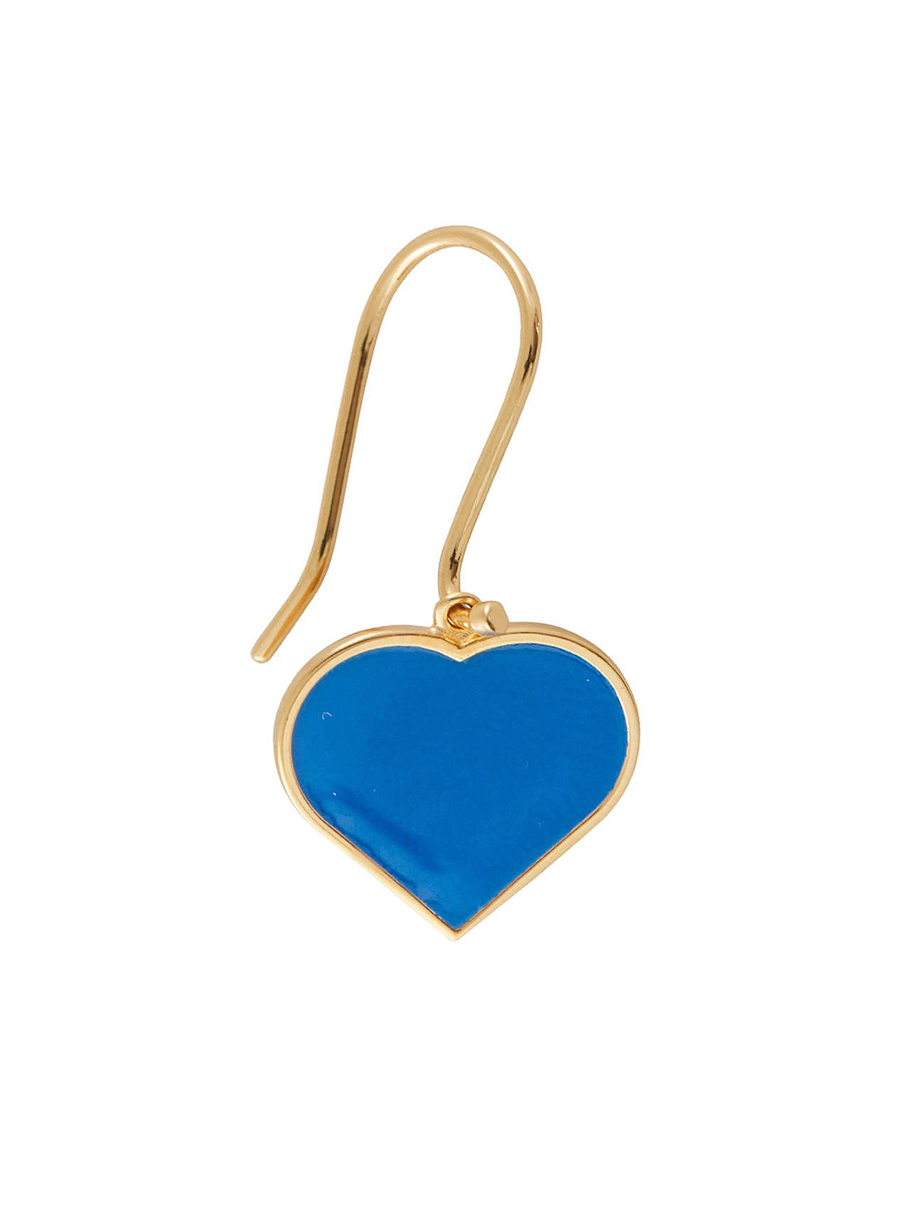 Big Heart Enamel Ear Hanger Gold Plated 1 Pcs Gold Design Letters 59089
