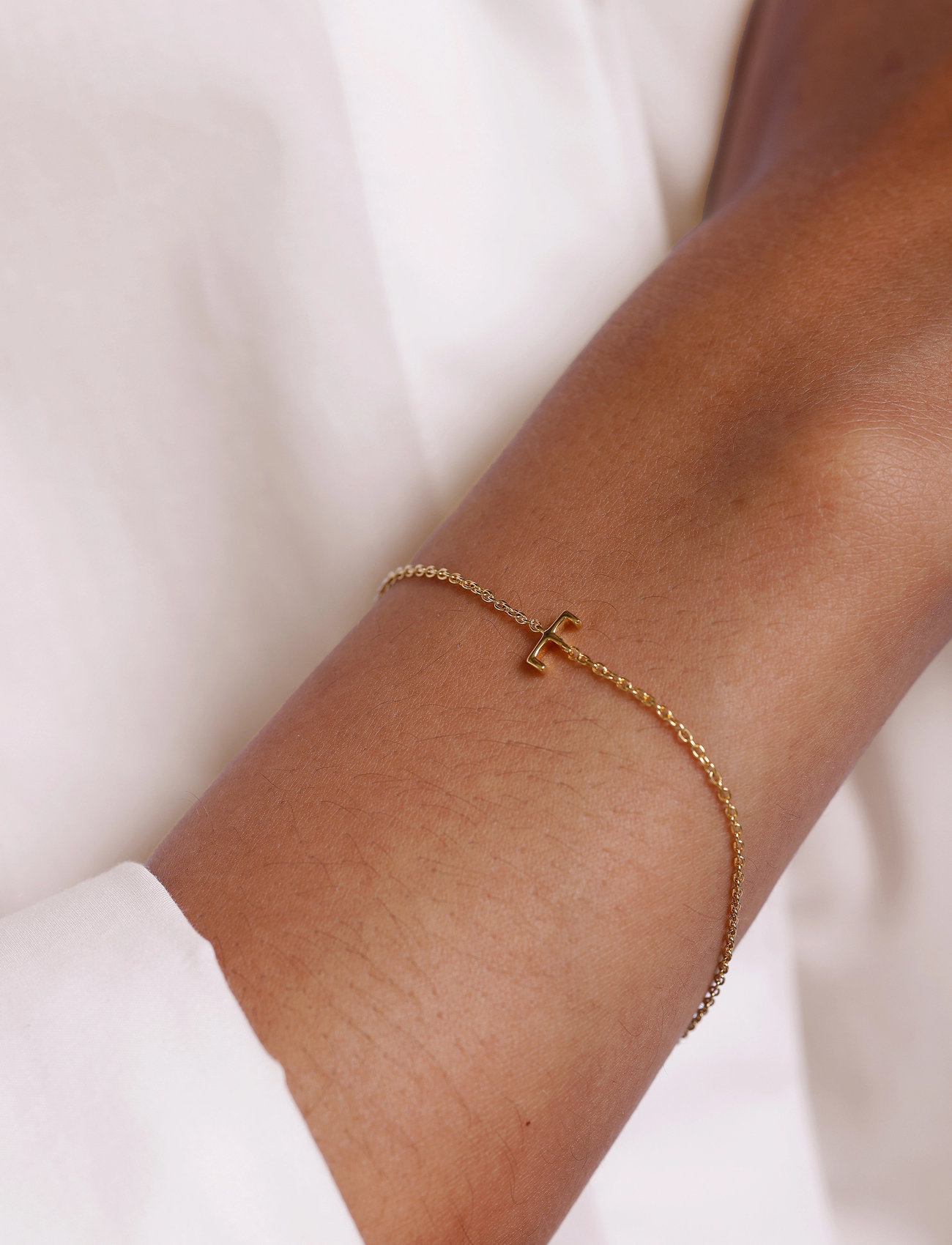 Design Letters Archetype Bracelet - A-Z Gold Plated, One Size, Gold, Armbånd > Kædearmbånd, Dame