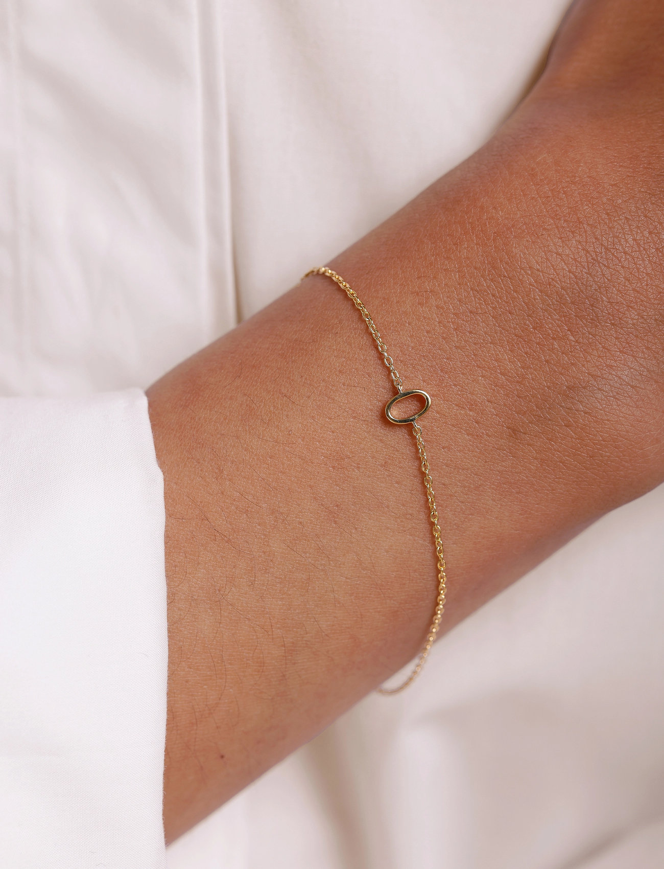 Design Letters Archetype Bracelet - A-Z Gold Plated, L:21 cm, Gold, Armbånd > Kædearmbånd, Dame