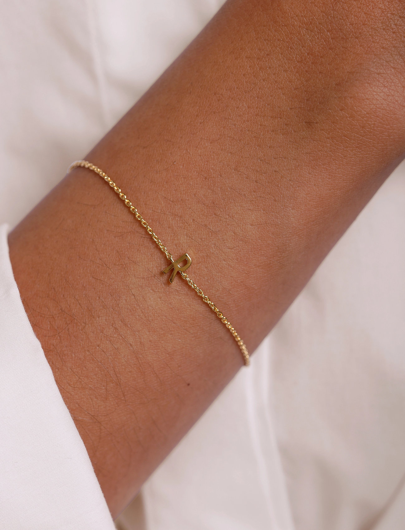 Design Letters Archetype Bracelet - A-Z Gold Plated, One Size, Gold, Armbånd > Kædearmbånd, Dame
