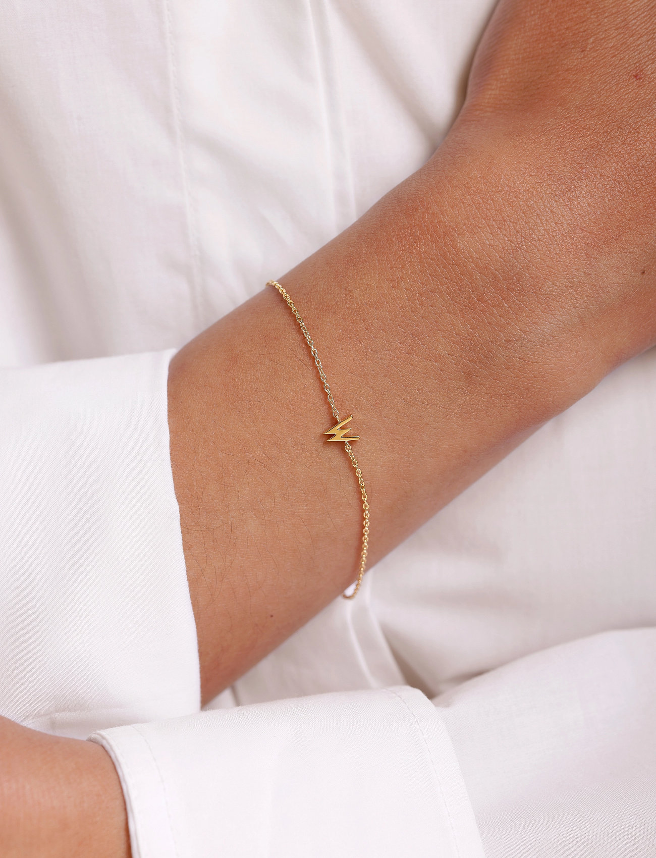 Design Letters Archetype Bracelet - A-Z Gold Plated, One Size, Gold, Armbånd > Kædearmbånd, Dame